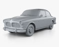 Volvo Amazon coupe 1961 3d model clay render