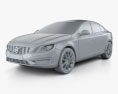 Volvo S60 2016 Modello 3D clay render