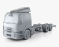 Volvo FE シャシートラック 2014 3Dモデル clay render