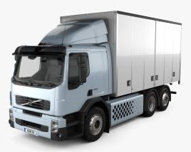 3D model of Volvo FE hybrid Box Truck 2014