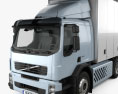 Volvo FE 混合動力 箱式卡车 2014 3D模型