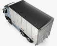 Volvo FE 混合動力 箱式卡车 2014 3D模型 顶视图