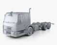 Volvo FE LEC Fahrgestell LKW 2014 3D-Modell clay render