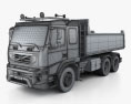 Volvo FMX 덤프 트럭 2014 3D 모델  wire render