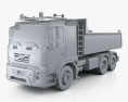 Volvo FMX ティッパートラック 2014 3Dモデル clay render