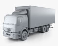 Volvo VM Box Truck 2012 3d model clay render