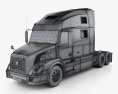 Volvo VNL Sattelzugmaschine 2014 3D-Modell wire render