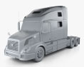 Volvo VNL Camión Tractor 2014 Modelo 3D clay render