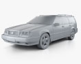 Volvo 850 wagon 1997 3d model clay render