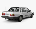 Volvo 744 세단 1992 3D 모델  back view