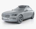 Volvo XC Coupe 2016 3d model clay render