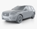 Volvo XC90 T5 2018 3d model clay render