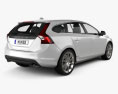 Volvo V60 2016 3d model back view