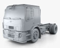 Volvo FE Chassis Truck 2-axle 2016 3d model clay render
