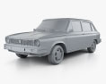 Volvo 66 DL Kombi 1975 3D 모델  clay render