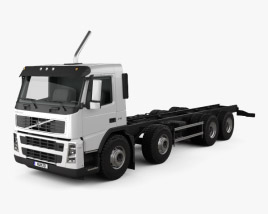 3D model of Volvo FM Chassis Truck 4-axle 2015
