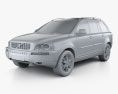 Volvo XC90 2006 3D模型 clay render