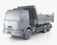 Volvo VM 330 ティッパートラック 3アクスル 2017 3Dモデル clay render
