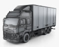 Volvo FM 370 Box Truck 2017 3d model wire render