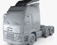 Volvo FM 460 牵引车 2017 3D模型 clay render