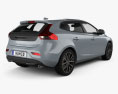 Volvo V40 T4 Momentum 2016 3D 모델  back view
