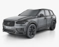 Volvo XC90 Heico 2019 3D-Modell wire render