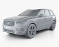 Volvo XC90 Heico 2019 3D-Modell clay render