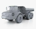 Volvo A40G ダンプトラック 2017 3Dモデル clay render