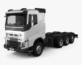 Volvo FH 底盘驾驶室卡车 4轴 2016 3D模型