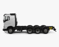 Volvo FH 底盘驾驶室卡车 4轴 2019 3D模型 侧视图