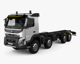3D model of Volvo FMX Chassis Truck 4-axle 2017