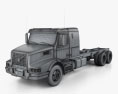 Volvo VHD Axle Back Sleeper Cab Camion Tracteur 2005 Modèle 3d wire render