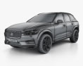 Volvo XC60 Inscription 2020 3D模型 wire render