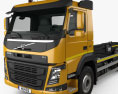 Volvo FM 410 Skip Loader Truck 2014 Modello 3D