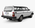 Volvo 245 1984 3D 모델  back view
