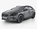 Volvo V40 T5 Cross Country 2019 3d model wire render