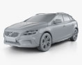 Volvo V40 T5 Cross Country 2019 3d model clay render