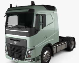 3D model of Volvo FH 420 Sleeper Cab Tractor Truck 2-axle 2015