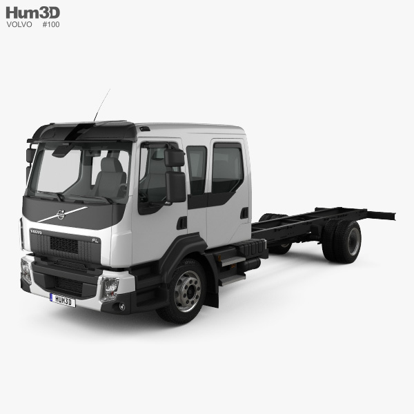 Volvo FL Crew Cab Chassis Truck 2018 3D model