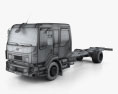 Volvo FL Crew Cab 底盘驾驶室卡车 2018 3D模型 wire render