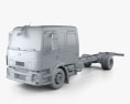 Volvo FL Crew Cab シャシートラック 2018 3Dモデル clay render