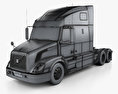 Volvo VNL (670) 트랙터 트럭 2014 3D 모델  wire render