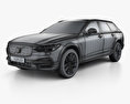 Volvo V90 T6 Cross Country 2019 3D 모델  wire render