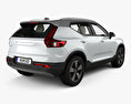 Volvo XC40 with HQ interior 2020 3d model back view