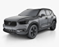 Volvo XC40 with HQ interior 2020 3d model wire render