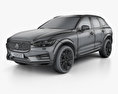 Volvo XC60 T6 Inscription mit Innenraum 2020 3D-Modell wire render