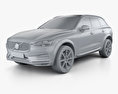 Volvo XC60 T6 Inscription с детальным интерьером 2020 3D модель clay render