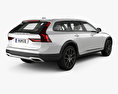 Volvo V90 T6 Cross Country з детальним інтер'єром 2019 3D модель back view