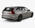 Volvo V60 T6 Inscription 2021 3D модель back view