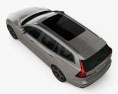 Volvo V60 T6 Inscription 2021 3D模型 顶视图